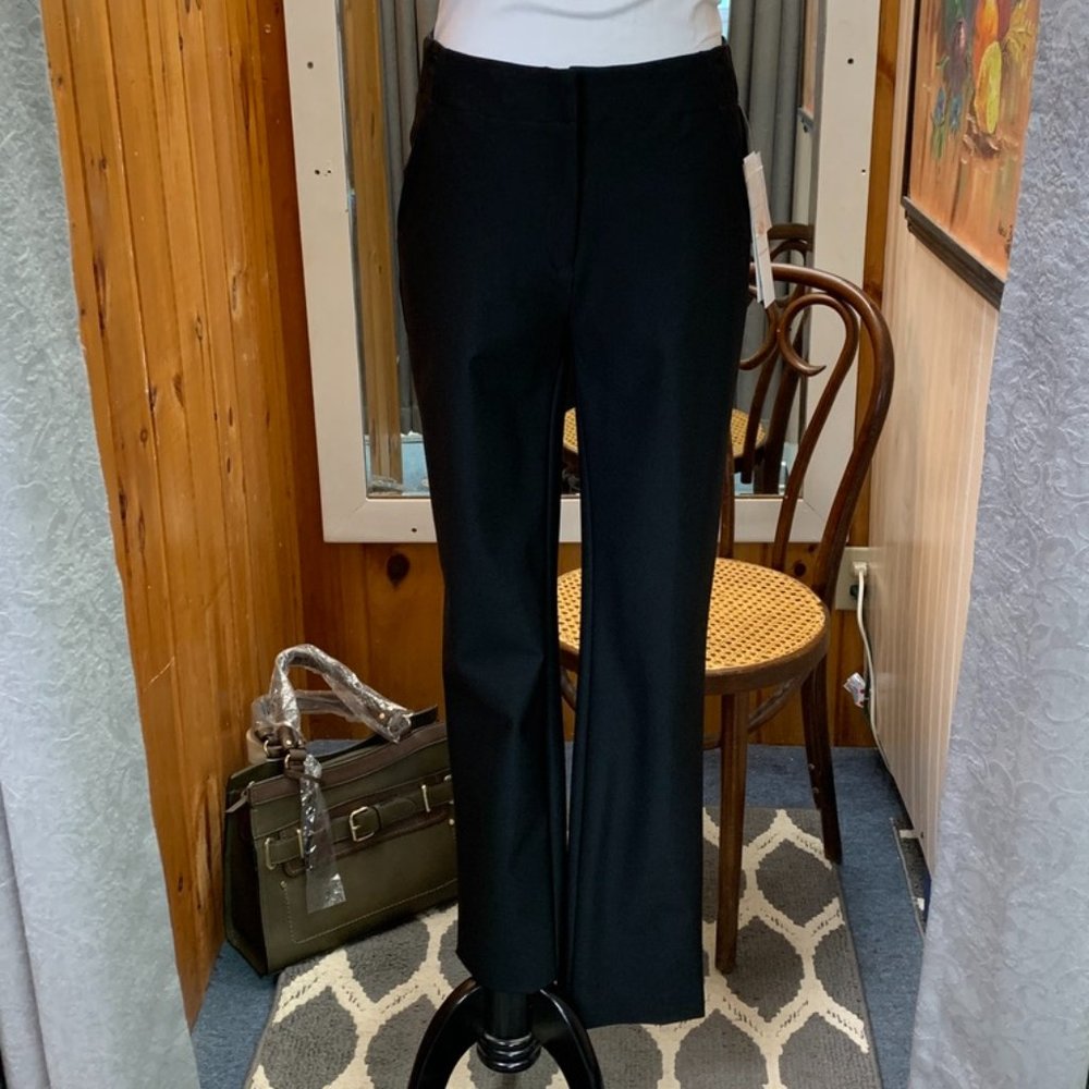 Tribal Fly Front Straight Leg Dress Pant in Black